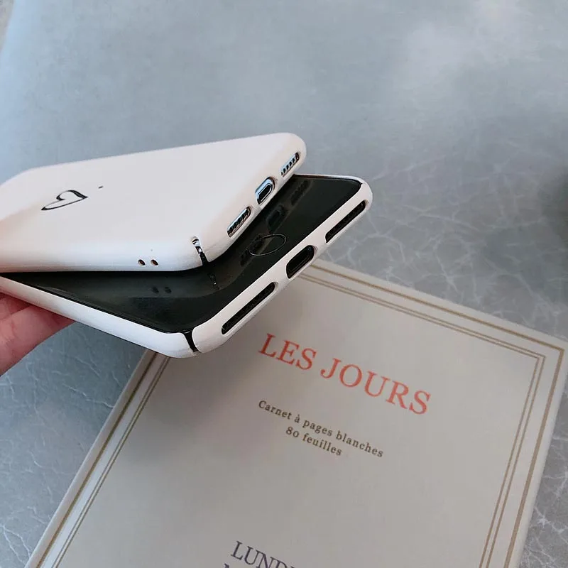 Simple Solid color phone case for iPhone6 6S 7 TUP Love phone case for iPhone7P 8 8P Personality phone case iPhoneX XS XR MAX