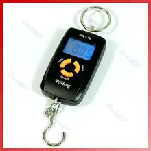 45Kg 10g Digital Luggage Hanging Fishing Weight Scale With backlight Black