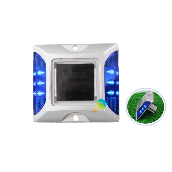 

IP68 blue LED flashing light CE approed cat eye solar power road stud