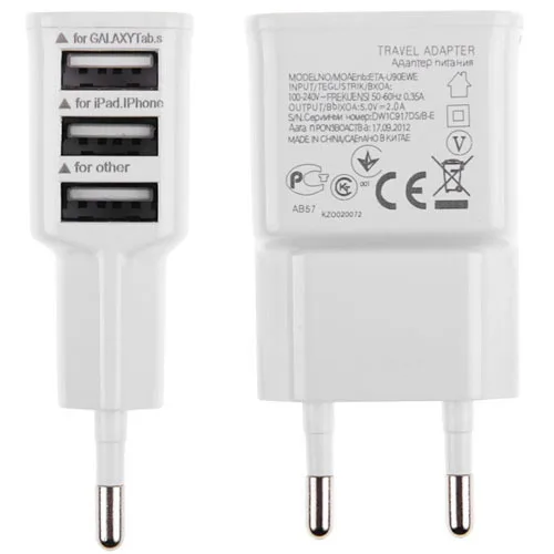 5 V 2.1A 3 Порты Универсальное зарядное USB устройство с зарядка настеная ac адаптер для Samsung Galaxy S5 S4 S3 S2 Note 4 для Apple Iphone