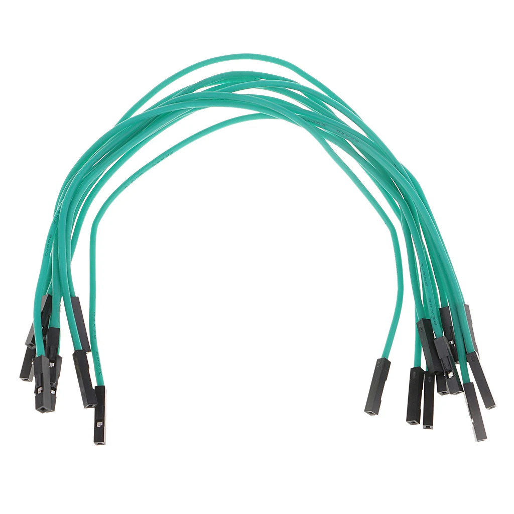 10Pcs 20cm Soft Silicone Jumper Cable Wire Dupont Line Female to Female for Breadboard//DIY/Raspberry Pi/Robot/RC Models
