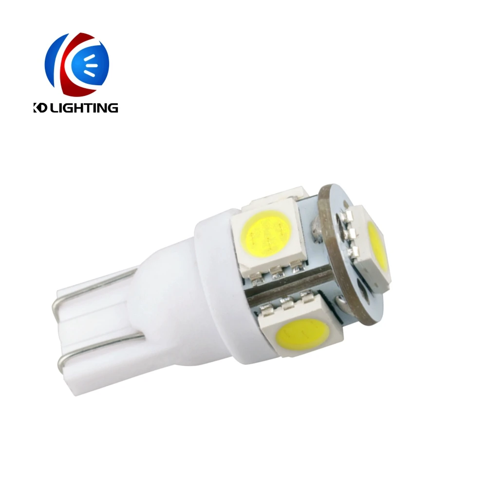 Супер белый 2 шт. DC12V T10 светодиодный W5W 5050 5SMD 194 168 Белый клиновидный для салона
