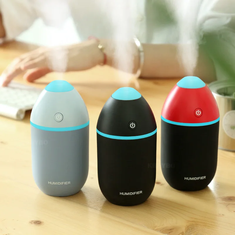 

260ml Portable Ultrasonic Air Humidifier Essential Oil Diffuser Aroma Mist Maker Fogger Mini Humidifier USB For Office Car
