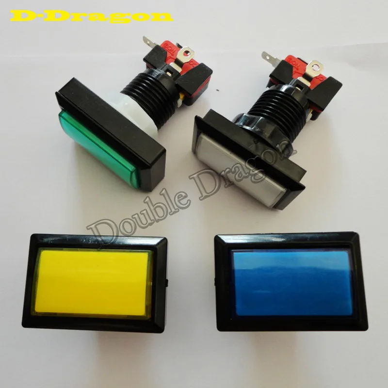 

34*51mm Rectangle Push Button 12V LED Illuminated Arcade Buttons with Microswitch