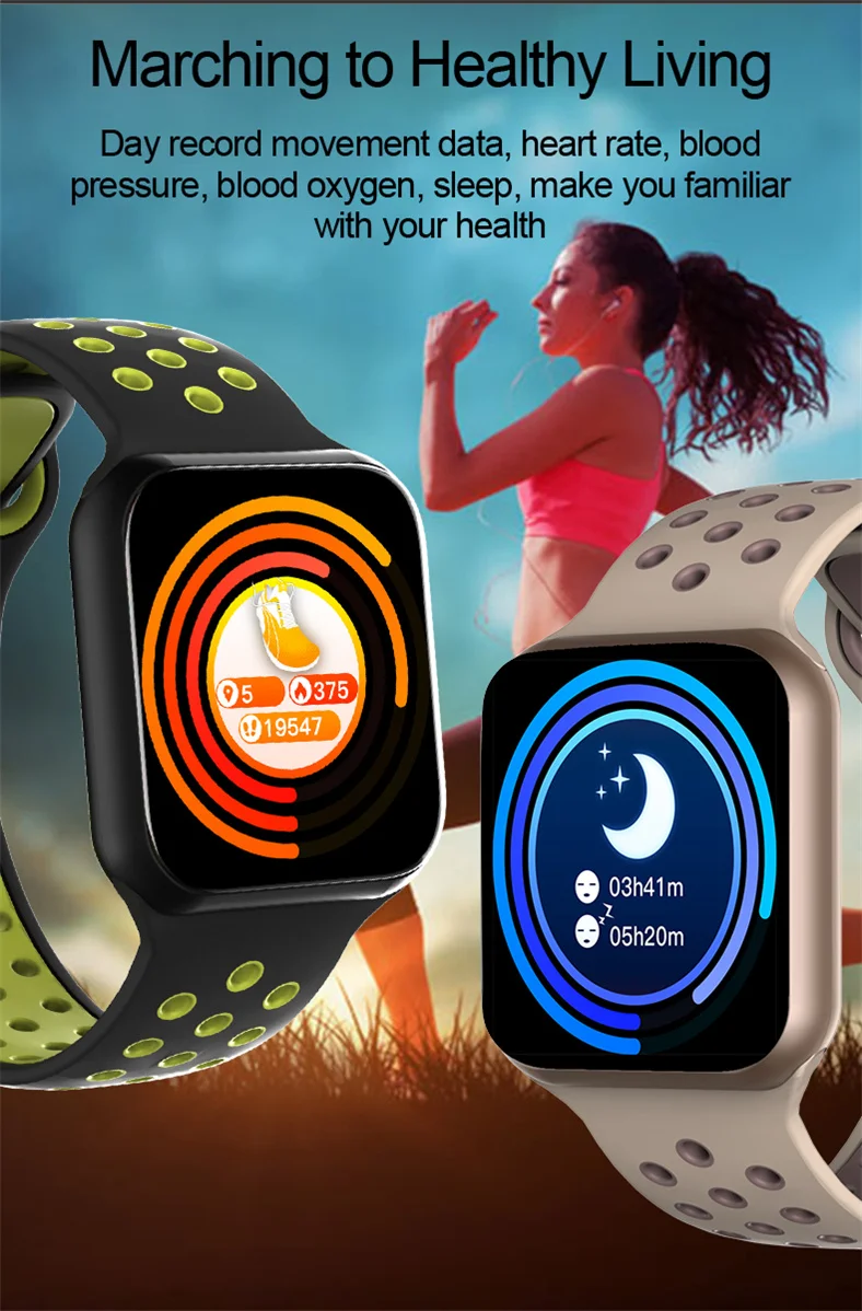 F8 спортивные Смарт-часы S226 42 мм для мужчин для IOS Android монитор сердечного ритма кровяное давление фитнес-трекер 7 дней батарея Pk iwo 8 6 7