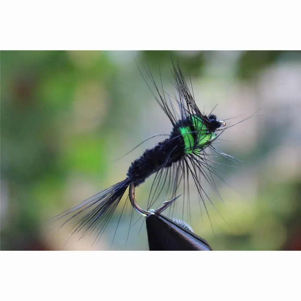 Tigofly 30 Pcs Montana Stonefly Nymphs Black/Green Fly Fishing Flies
