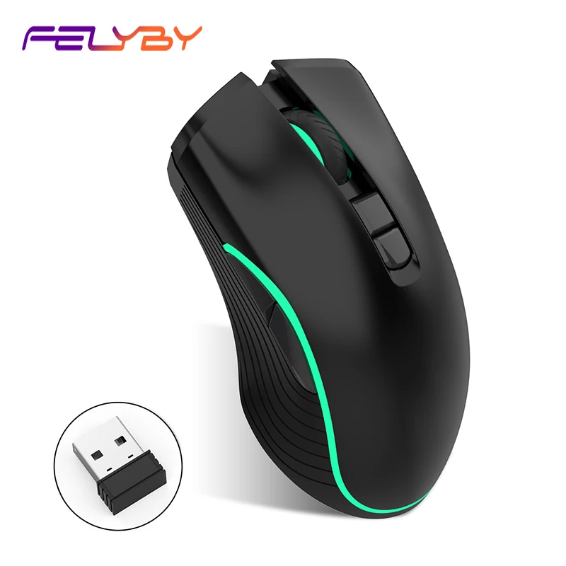 FELYBY 2 4G беспроводная мышь 1600 dpi оптическое миниатюрное портативное зарядное