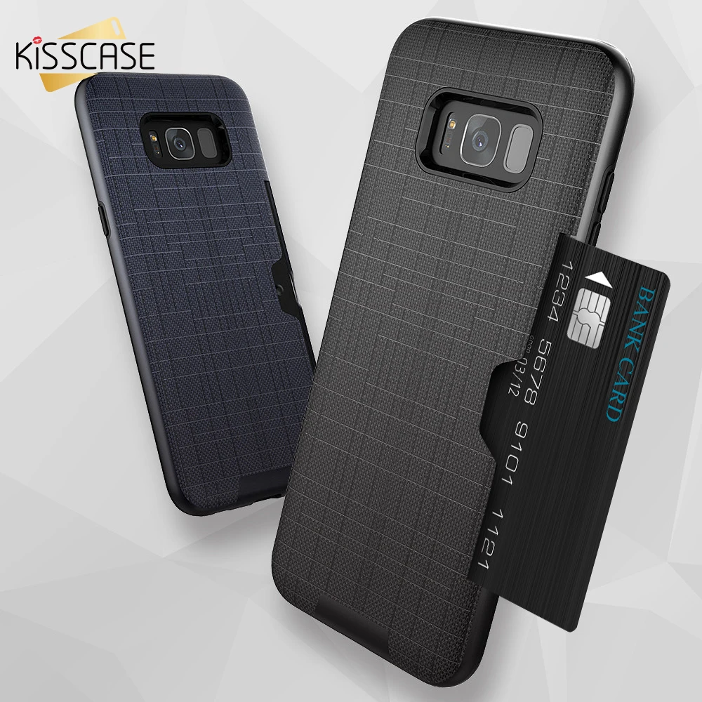 Чехол kisscase для Samsung Galaxy S8 Plus Ультратонкий чехол с отделением карт S7 Edge защитный ПК