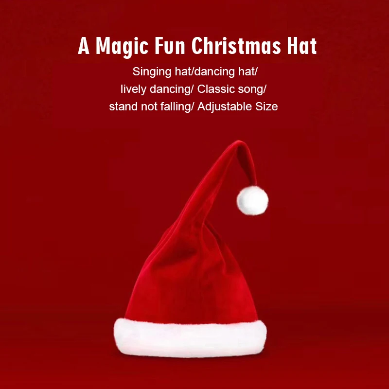 

2018 Newest Xiaomi Mijia Magic Fun Christmas Hat Stand Not Falling Size Adjustable Santa Claus Hat Singing Dancing Christmas Cap
