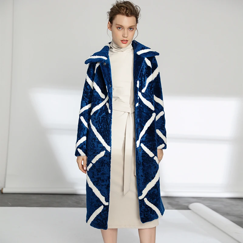 

Sheep shearing fur coat women winter thick warm fur jacket high quality fashion design female coat free shipping NPI 61222B