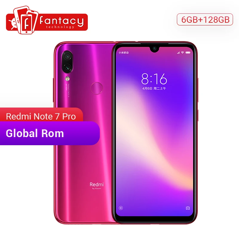  Xiaomi Redmi Note 7 Pro 6GB 128GB 48MP IMX 586 камера Snapdragon 675 Octa Core 6,3 'FHD экран мобильный телефон 4000mAh 