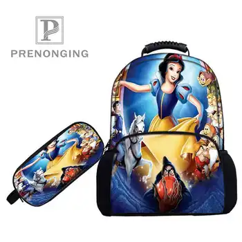

Custom 17inch snow-white- Backpacks Pen Bags 3D Printing School Women Men Travel Bags Boys Girls Book Computers Bag#1031-2-68