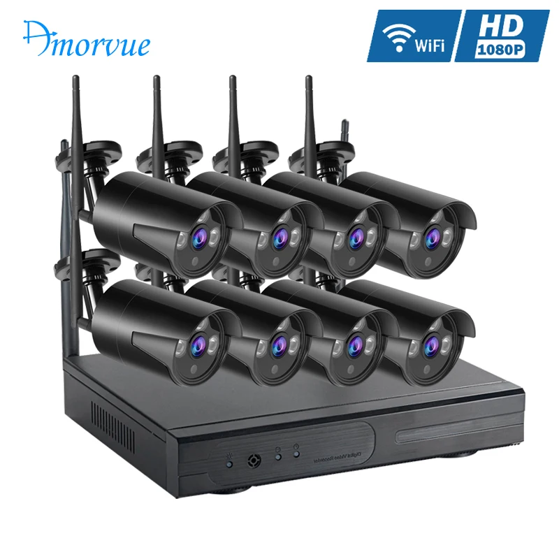 Amorvue 8ch 1080 P Wi-Fi Камера Системы 2MP Пуля IP IP66 Водонепроницаемый возможность