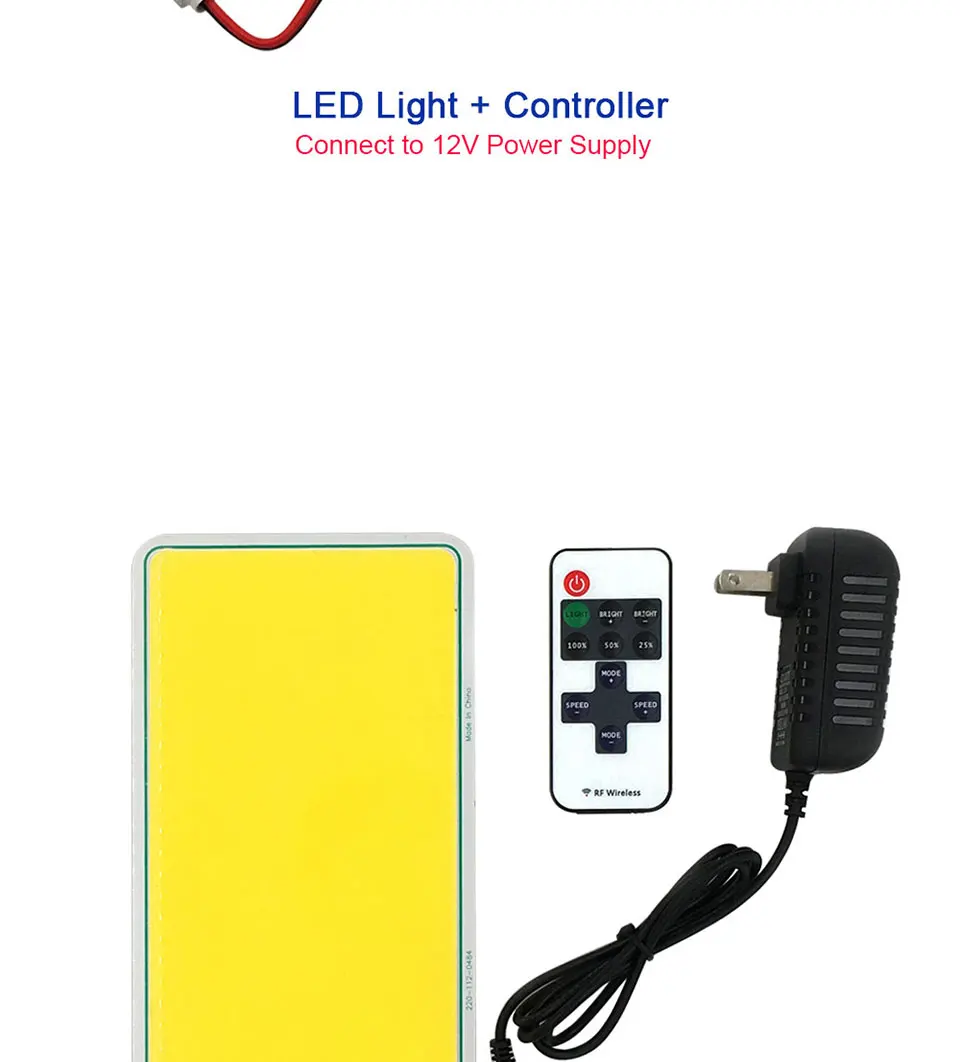 12V dimmable cob led panel light 200W warm cool white led lamp with dimmer (6)