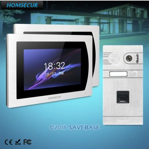 

HOMSECUR 7" Hands-free Video Door Entry Security Intercom Aluminium Alloy Camera with Motion Detection BC061-S + BM717-S