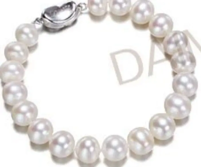 

Charming AAA 7.5-8"9-10mm genuine south sea white pearl bracelet 28%