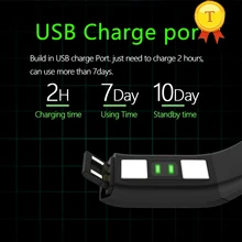 Bluetooth 4,0 ECG умный Браслет трекер физической активности пульса кровяного давления кислорода в крови ЭКГ браслет с USB зарядкой