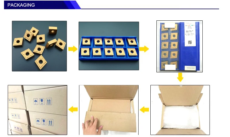 10pcs TCMT16T304-HM YBC251 carbide turning inserts TCMT16T304 semi-finishing and finishing for steel wood lathe chuck types