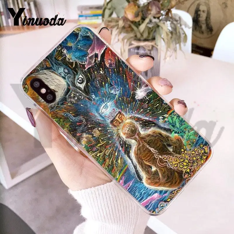 Yinuoda для iphone 7 6 X Чехол красочная психоделическая футболка художественный