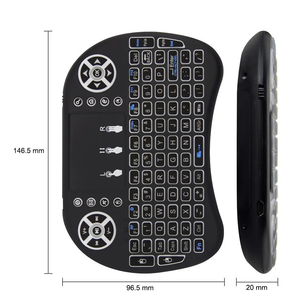 Беспроводная эргономичная мини клавиатура CHYI для Ipad планшета Air Mouse 2 4 ГГц RGB