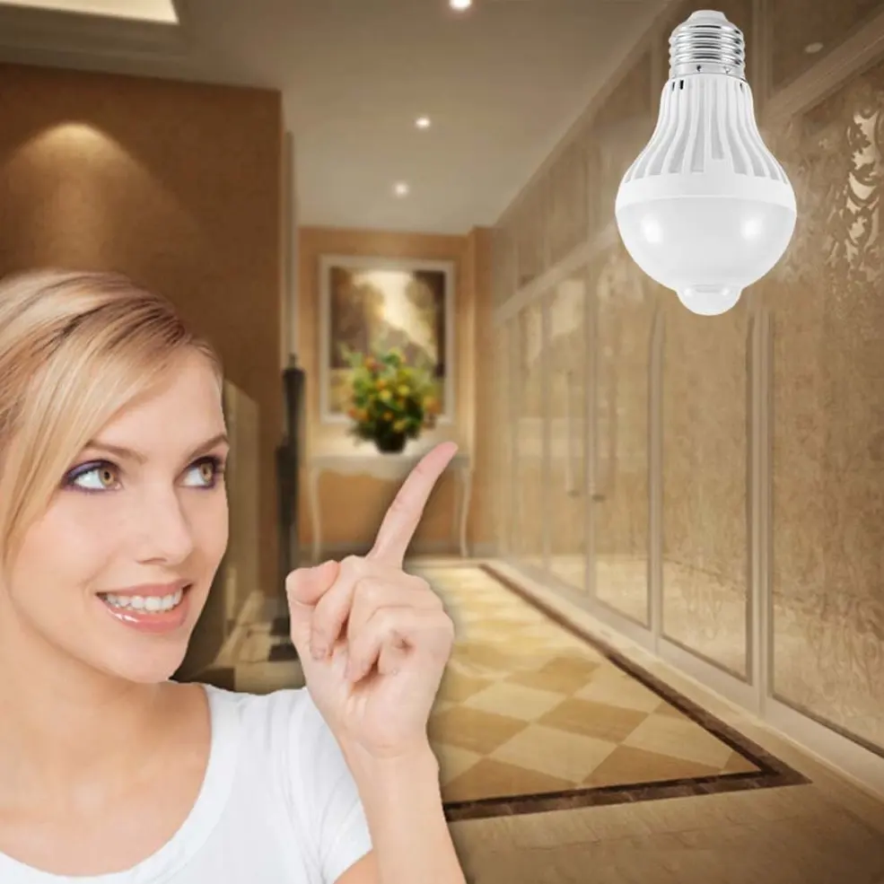 

5pcs LED Motion Sensor Lamp Bulb Infrared Body Lamp Night Light For Stair Hallway
