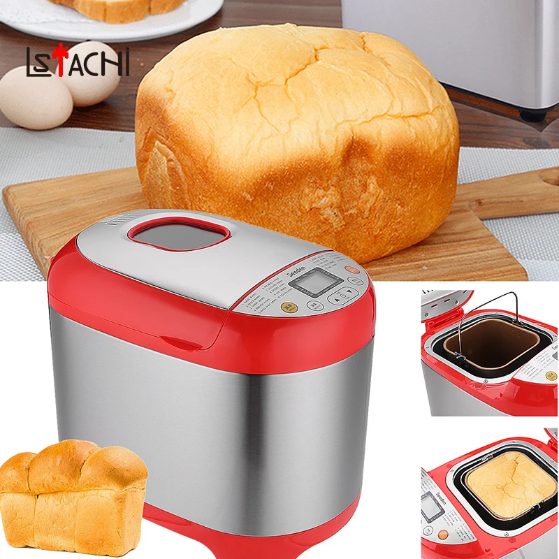

LSTACHi Electric Digital Automatic Bread Maker 220V 500W 50Hz Yogurt Machine With 19 Programmes Stainless Steel Prompt Function