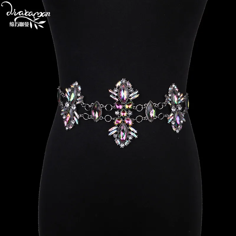 Бренд Dvacaman,, модные женские украшения для тела с кристаллами, сексуальные стразы, колье, ожерелье, жгут, бюстгальтер, ювелирное изделие DD28