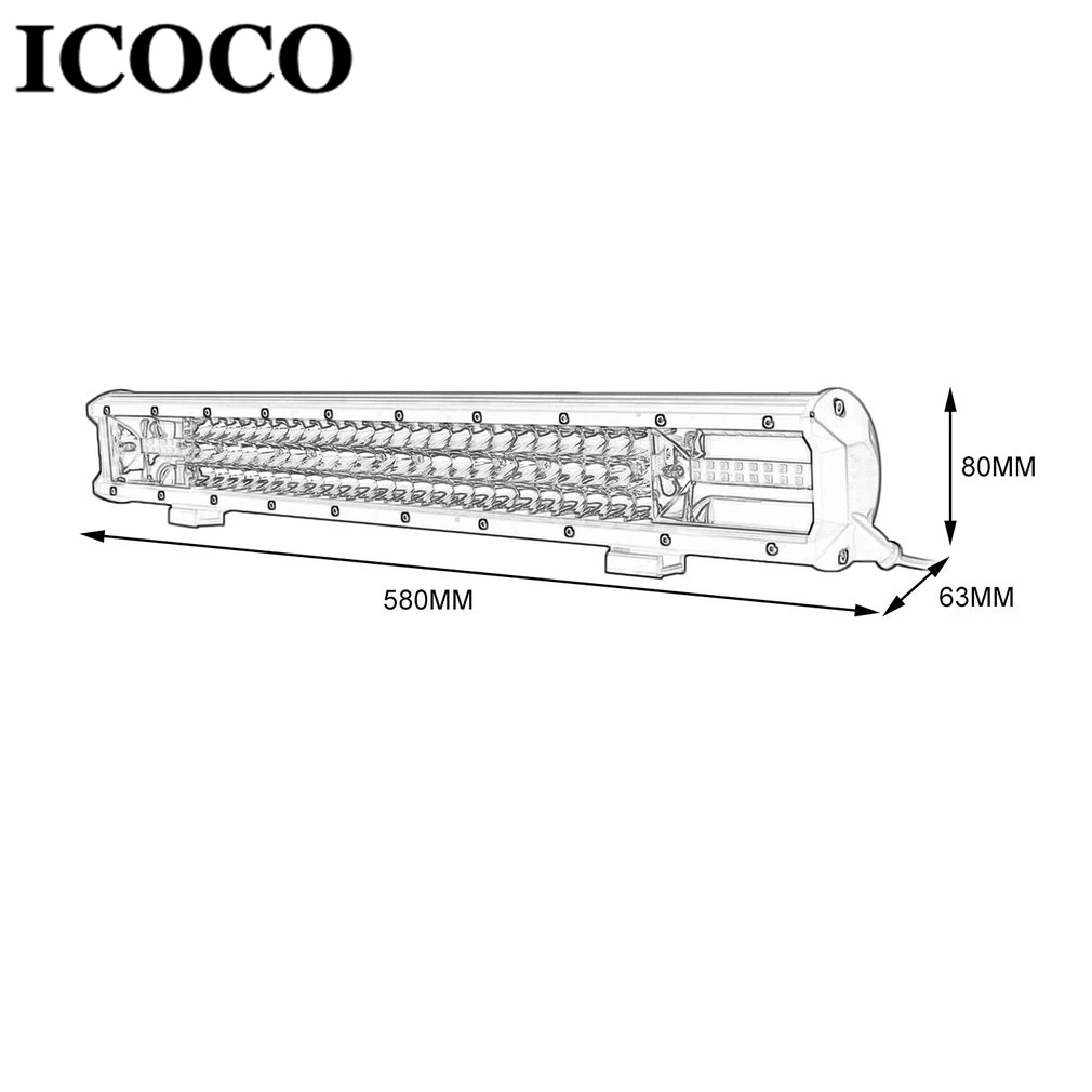 ICOCO 324 Вт 108 светодиодов световая балка заливающий и точечный свет Combo Луч