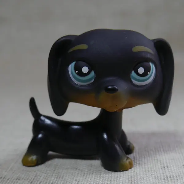 

ACTION FIGURE PRESCHOOL TOY CHILDREN PLAY CATS DOGS #655 blue eyes Deep Grey Dachshund dog pubby toy