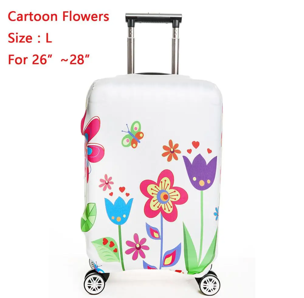 Luggage Protector Cover Elastic Suitcase Cover Spandex SINOKAL Luggage Cover Protector For 18 20 22 24 26 28 30 32 inch Suitcase Only Cover