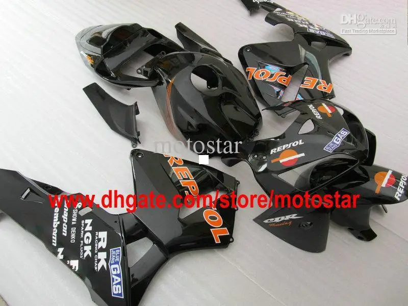 custom REPSOL in black fairing kit bodywork FOR CBR600RR F5 2005 2006 CBR 600 RR 05 06 CBR600 600RR