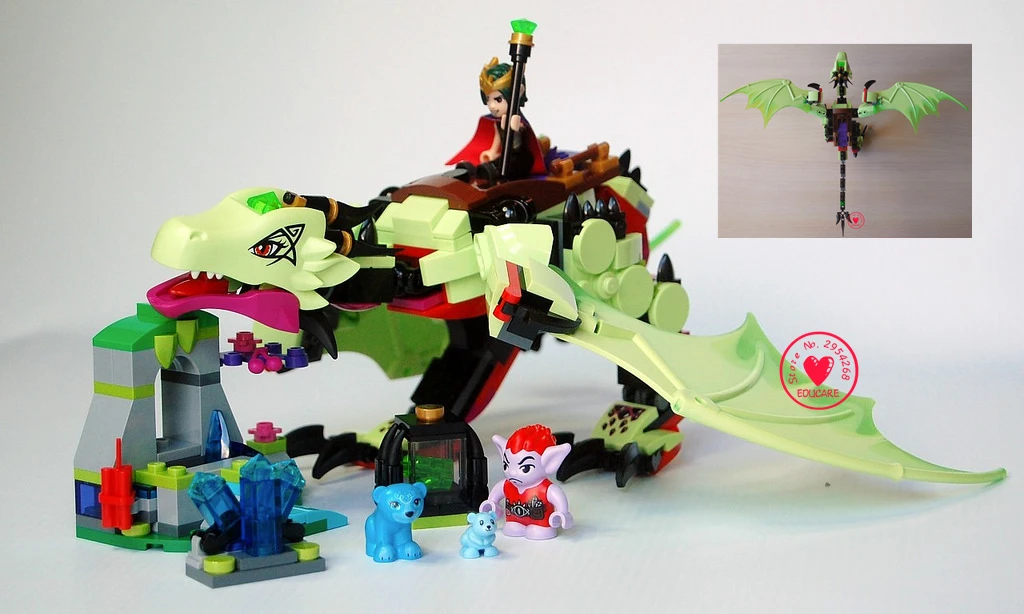 

New Goblin King's Evil Dragon fit legoings fairy Elves figures Building Blocks Bricks diy toys kids 41183 girl gift