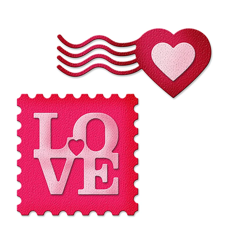 

LOVE Love Heart Square Shape Metal Cutting Dies Stencils For DIY Scrapbooking Embossing Decorative Paper Cards Handcraft Tools