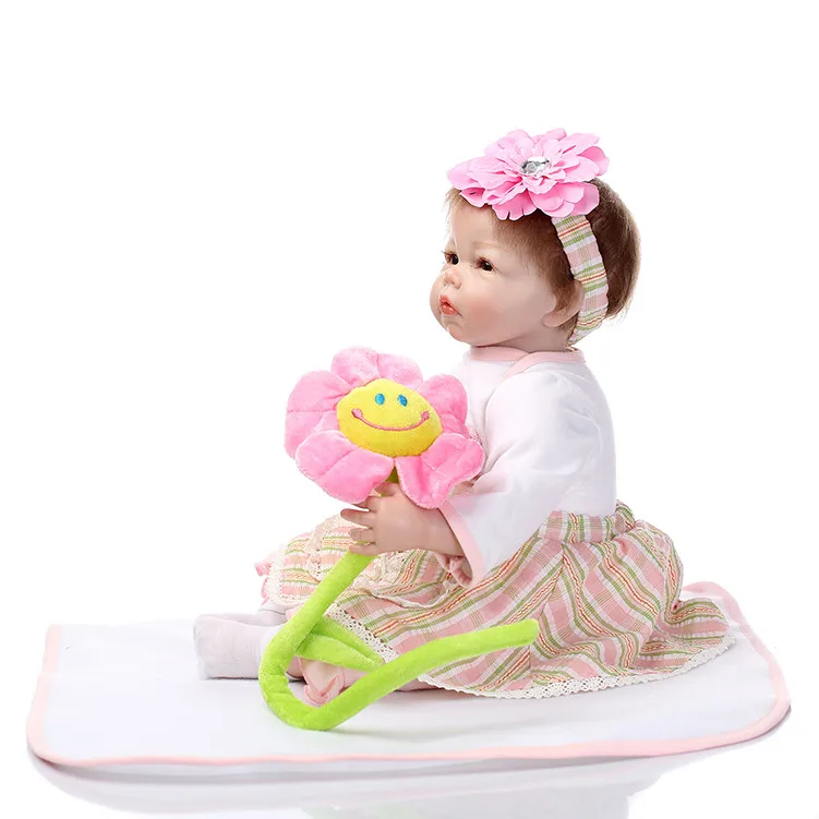 Новый продукт 55 см силикона Reborn Baby Doll игрушки Моделирование Newbabies Reborn дети куклы Рождество со дня рождения подарок на Новый год для девочек