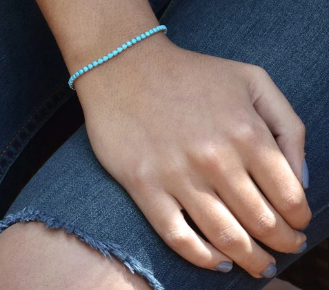 2017 عالية البولندية تسلق الفضة 925 فضة الذهب الفضة الأسود الفيروز الزفاف هدية الفضة التنس فتاة أساور
