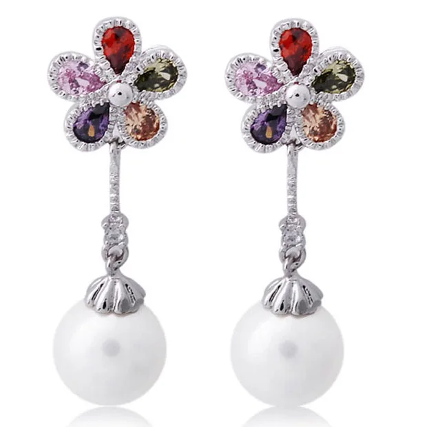 

High Quality Crystal Earrings for Women Cubic Zircon Drop CZ Drop Dangle Earring Wedding Birthday Gift Jewelry