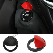 Красный, черный, углеродное волокно, кнопка запуска двигателя, кнопка включения, переключатель, накладка, 1 шт., подходит для Chevrolet Equinox