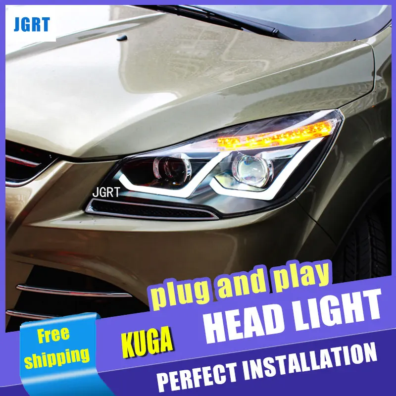 car styling For FORD KUGA headlight assembly 2013 2015 For Escape bi