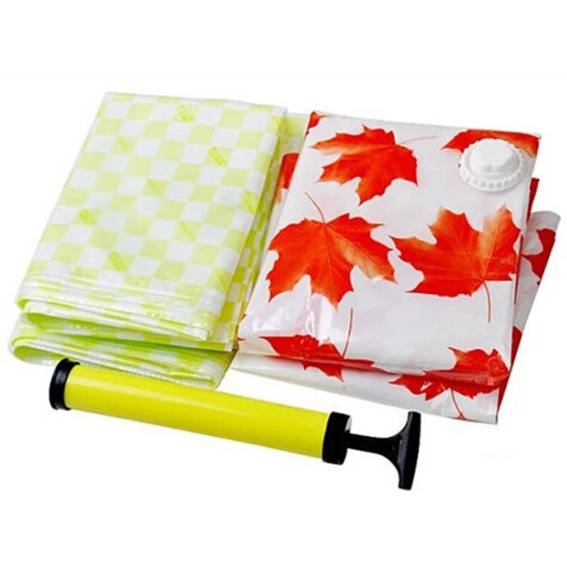 كبيرة حقيبة فارغة للملابس لحاف شفافة الحدود طوي مضغوط وسادة المنظم حقيبة التخزين الفضاء توفير ختم أكياس