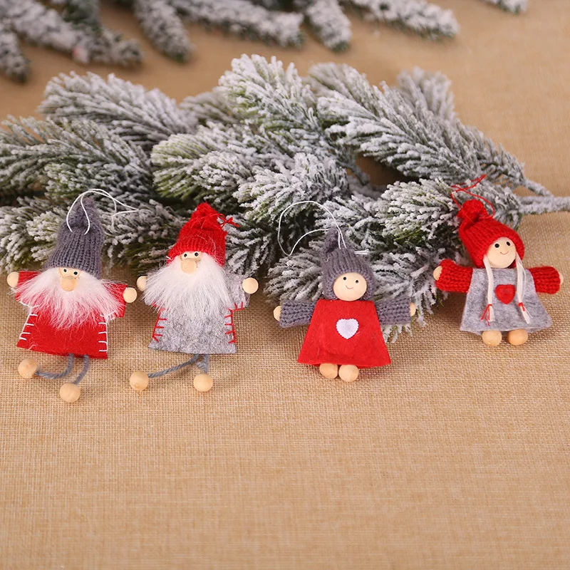 

2019 Christmas Decorations Christmas Tree Wooden Pendant For Home Doll Ornaments New Year Decor Xmas Hanging Gift Party Supplies