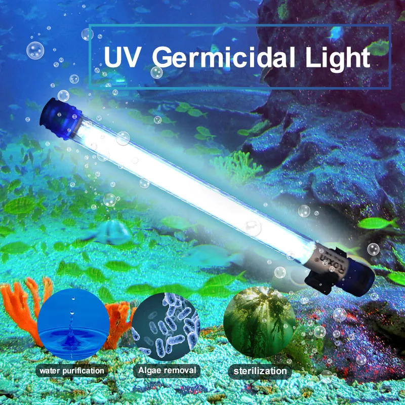 Aquarium UV Germicidal Light 5W 7W 11W Ultraviolet Sterilizer Lamp Submersible Diving Fish Reef Coral Tank Bactericidal Lamp0