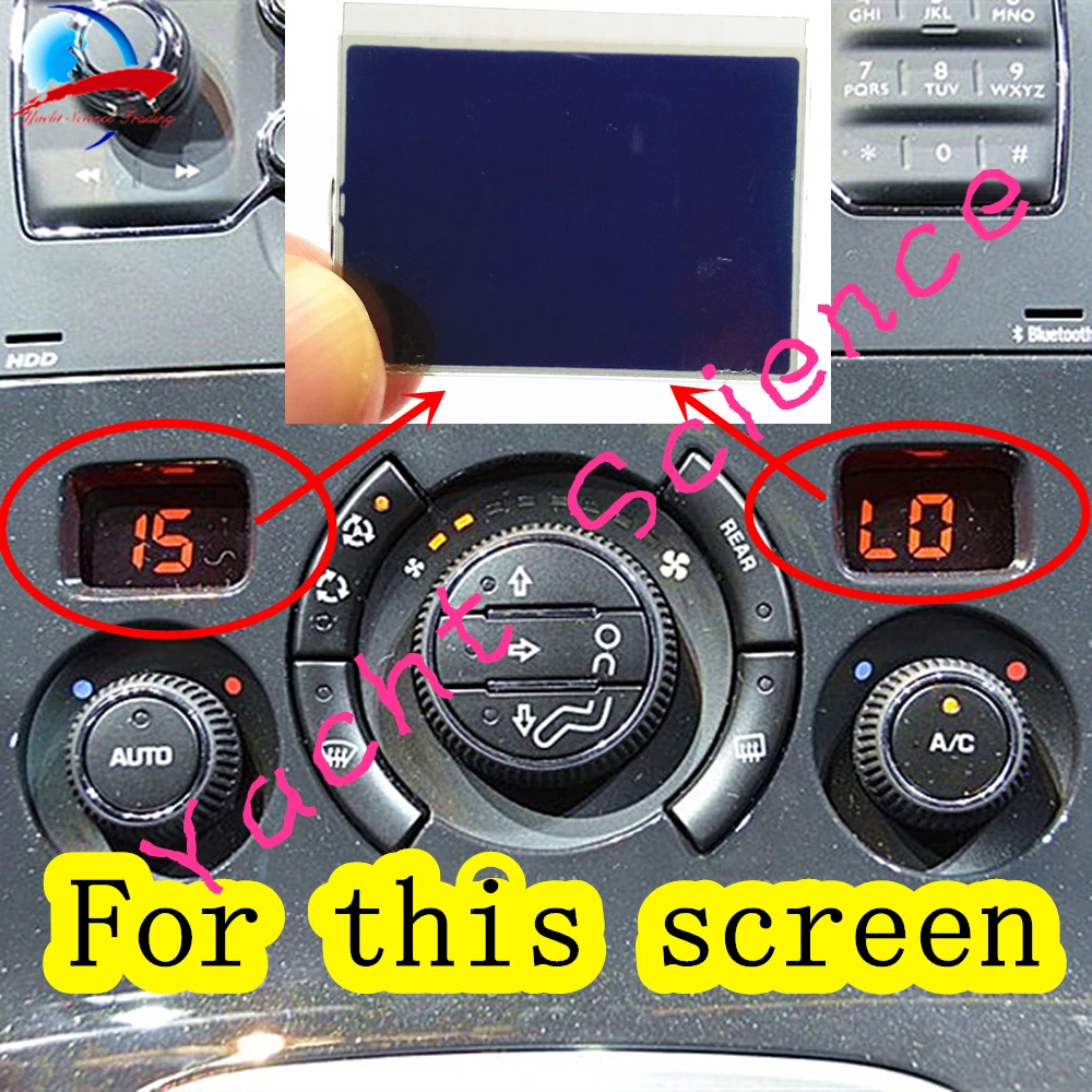 

1Pcs Car ACC A/C Heater Lcd Panel Module Display Monitors Pixel Repair Air Conditioning Information Screen For Peugeot 3008 5008