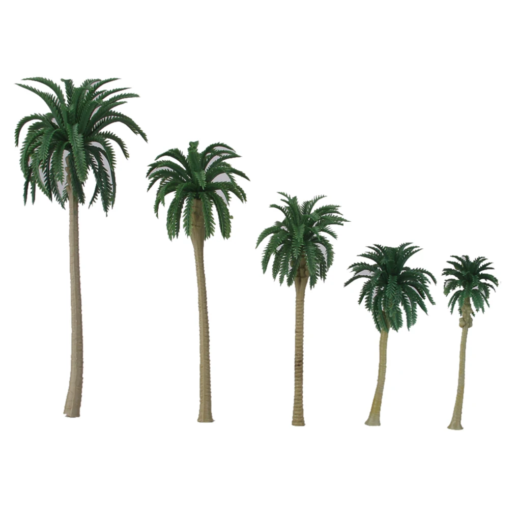 15PCS Miniature Green Tree Model Toy Layout for Diorama Architecture Scenery