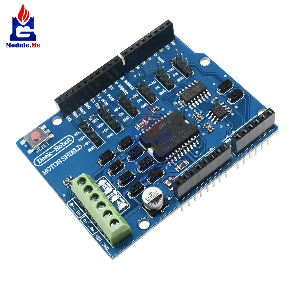 L298P L298 щит R3 двигатель постоянного тока драйвер Shiled доска для Arduino UNO модуль 2A двойной полный мост H-мост 2 способ реле 5 В 12 В