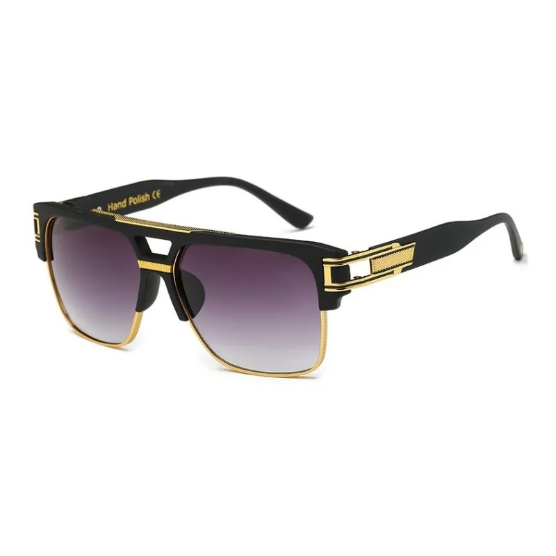 Классические роскошные мужские солнцезащитные очки Гламурные модные брендовые солнцезащитные очки для женщин зеркальные Ретро Винтажные квадратные дизайнерские темные очки - Цвет линз: C05