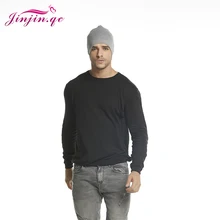 Jinjin. QC Мужская Вязаная Шапка На Зиму и Осень Женские Шапочки Двойной Материал Однотонная Бейсболка Простая Дамская Шляпа Без Полей