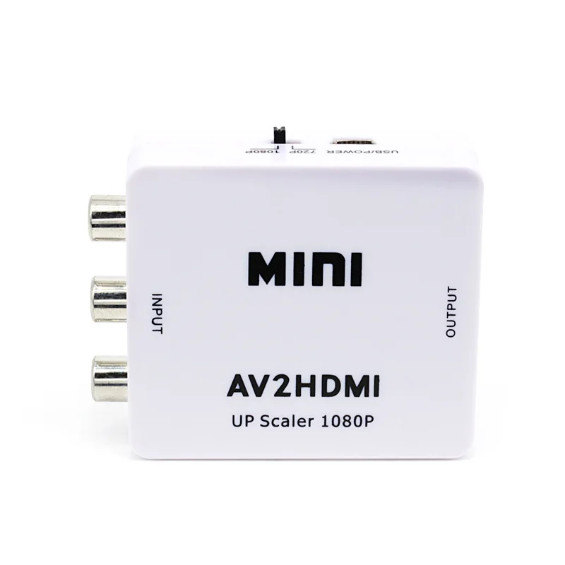 Amkle Mini AV to HDMI Video Converter Box AV2HDMI RCA AV HDMI CVBS to HDMI Adapter for HDTV TV PS3 PS4 PC DVD Xbox Projector Amkle Mini AV to HDMI Video Converter Box AV2HDMI RCA AV HDMI CVBS to HDMI Adapter for HDTV TV PS3 PS4 PC DVD Xbox Projector