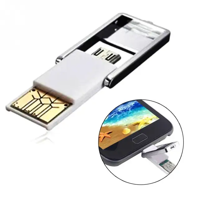 Multi function OTG TO Micro USB Adapter Kit Adapter Card Reader With Dustproof Plug For Samsungs