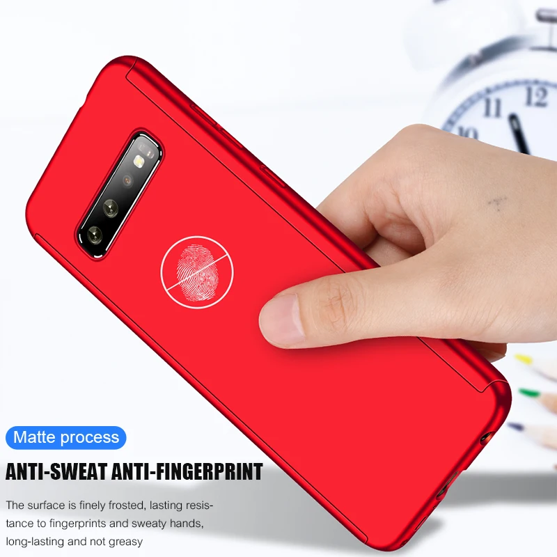 ZNP 360 Full Cover Phone Case For Samsung Galaxy S8 S9 S10 Plus S10E Hard PC Protective Cases For Samsung Note 8 9 S7 Edge Case