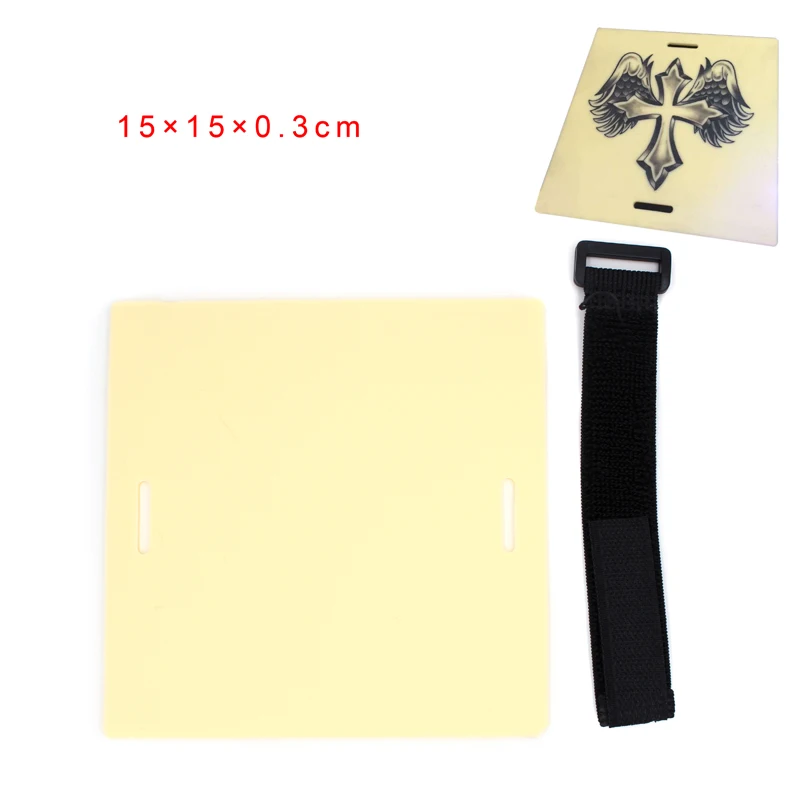 

Pro 2pcs Thick Tattoo Practice Skin 150*150*3MM And Arm Strap For Tattoo Kit Wholesale